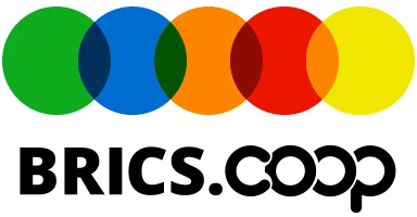 3. Grupo das Cooperativas do BRICS - Brasil, Rússia, Índia, China e África do Sul (BRICS COOP) logo brics coop
