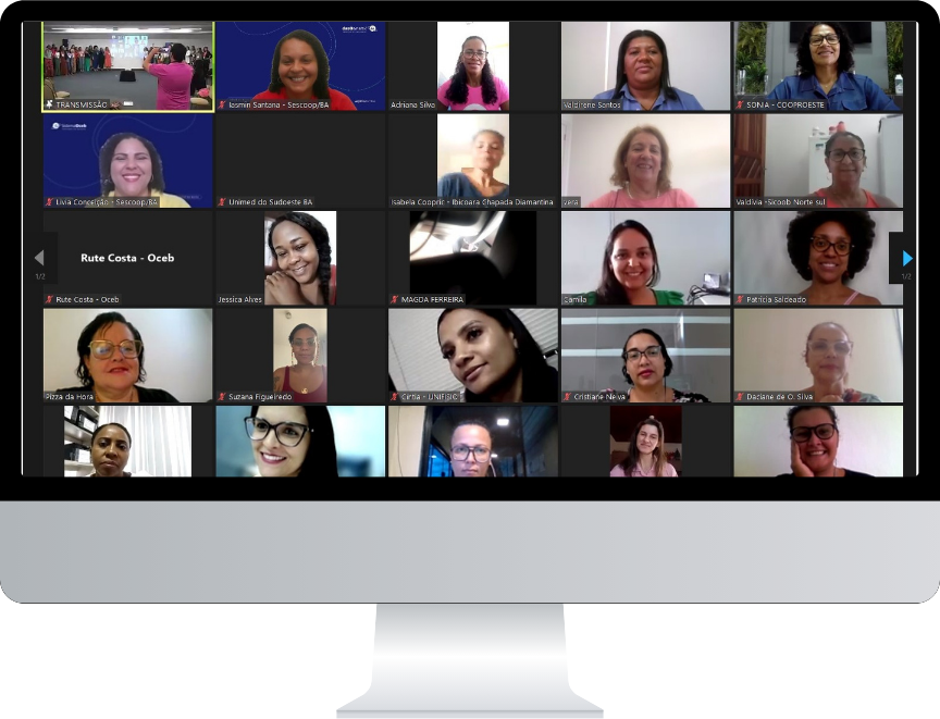 Participante on-line da Roda de Conversa "Liderança Feminina e a Sustentabilidade das Cooperativas"