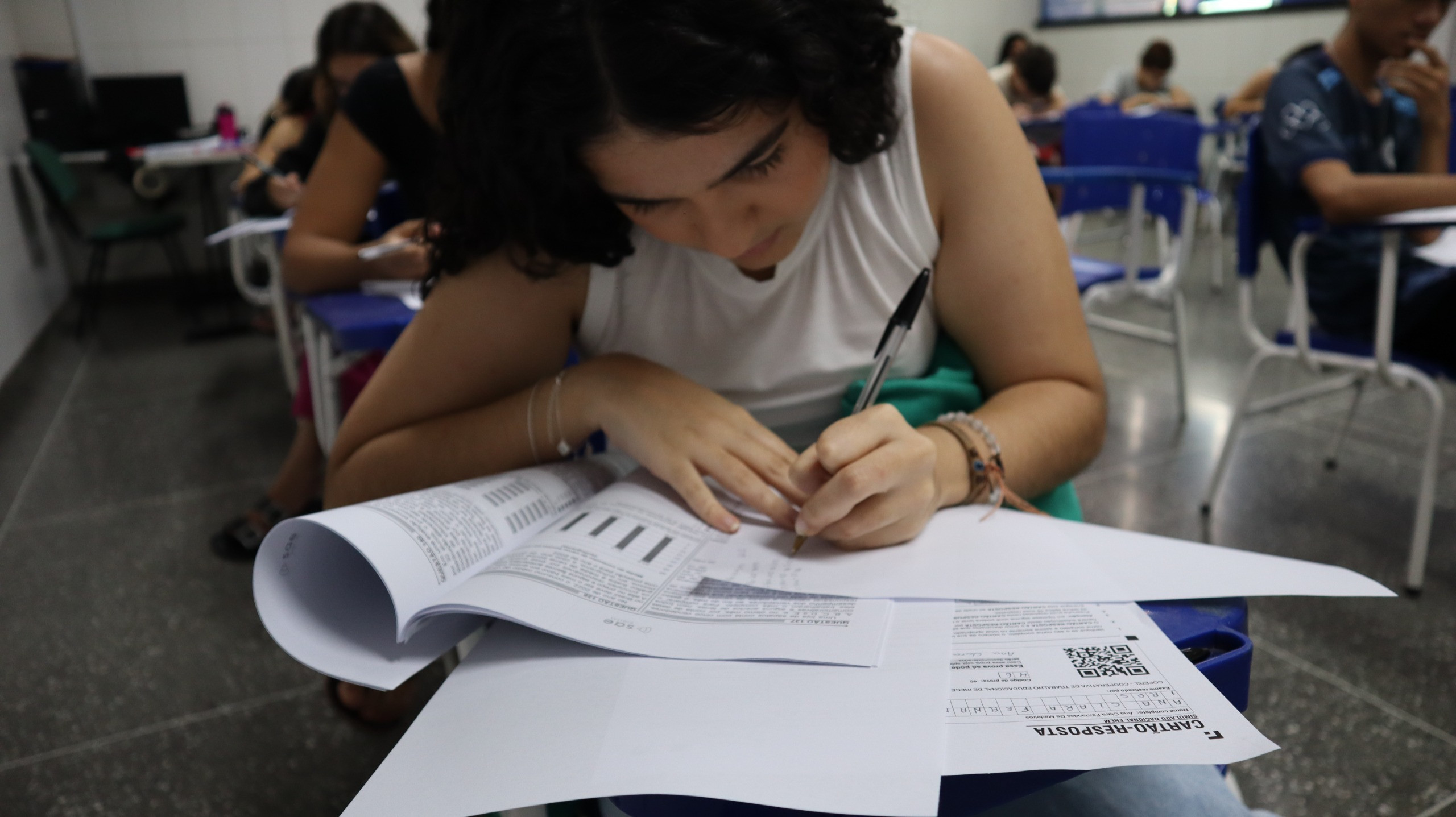 Aluna da Coperil em preparação para o ENEM 2024